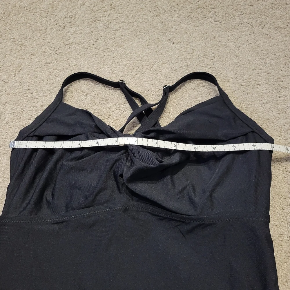 Athleta Twist Up Tankini Top Black